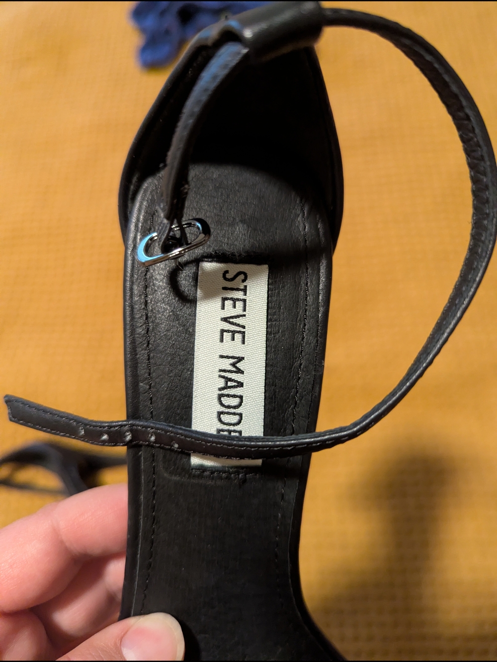 Steve Madden Black Strappy Open-Toe Heels, 6 - Picture 3 of 6